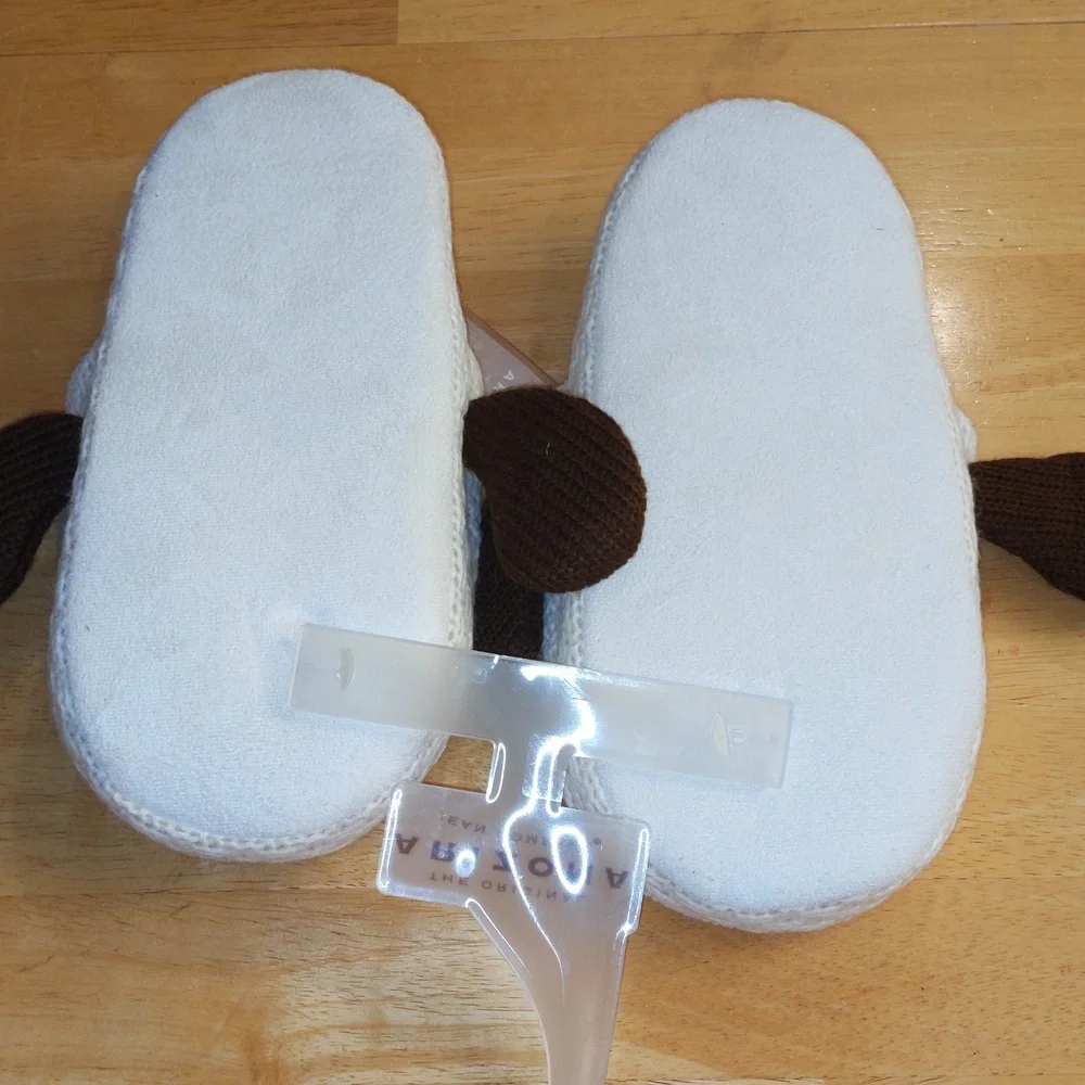 Women's Slippers S/M 5-8 Dog Lover Puppy Face Mules Bullseye House Shoes